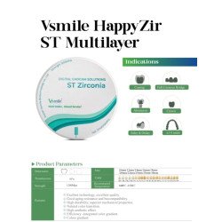 Zirconio dental 98x12mm VSmile ST Multilayer A3,5